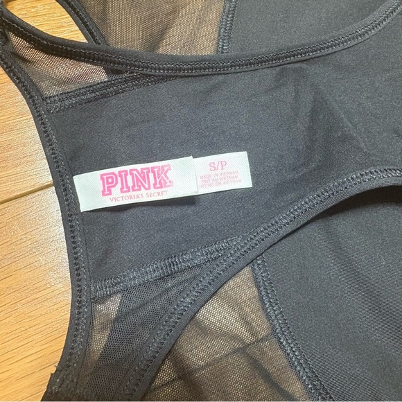 VS Pink Black Racerback Sports Bra Size Small - Picture 7 of 7